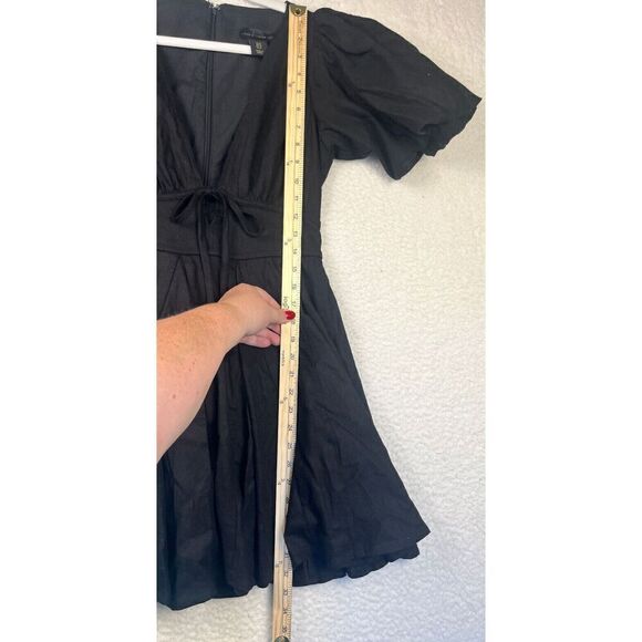 Revolve X House‎ of Harlow 1960 Black Puff Sleeve Peasant Dress Fit Flare US 0 - Picture 8 of 11